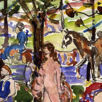 Park Scene 2 Maurice Prendergast mpr38 canvas print