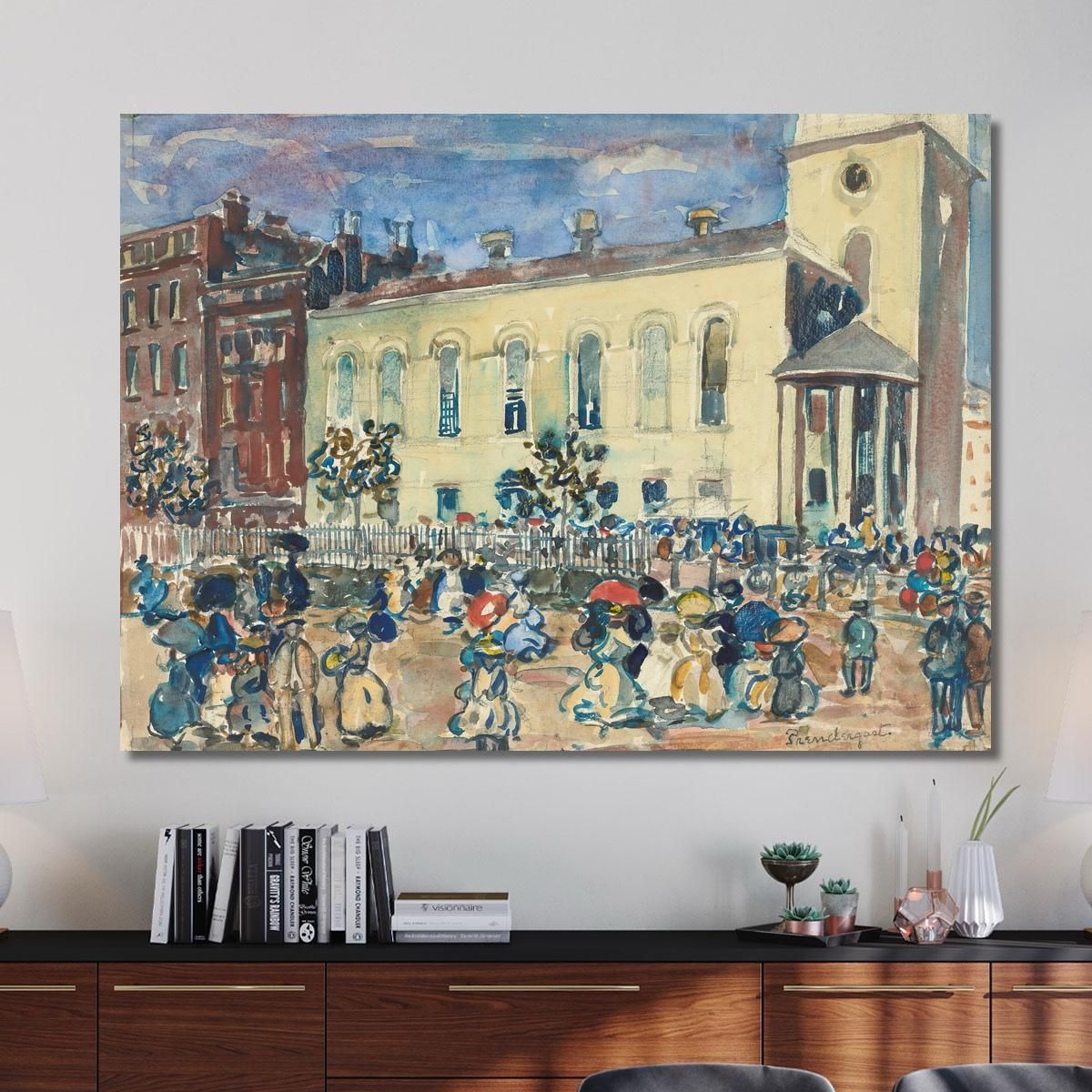 Park Street Church Boston Maurice Prendergast mpr40 canvas print 