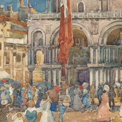 Piazza San Marco Maurice Prendergast mpr41 canvas print