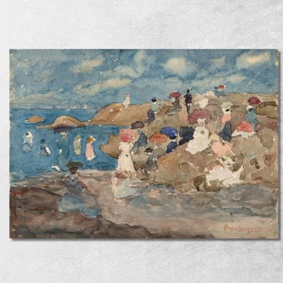 Revere Beach Maurice Prendergast mpr46 canvas print 