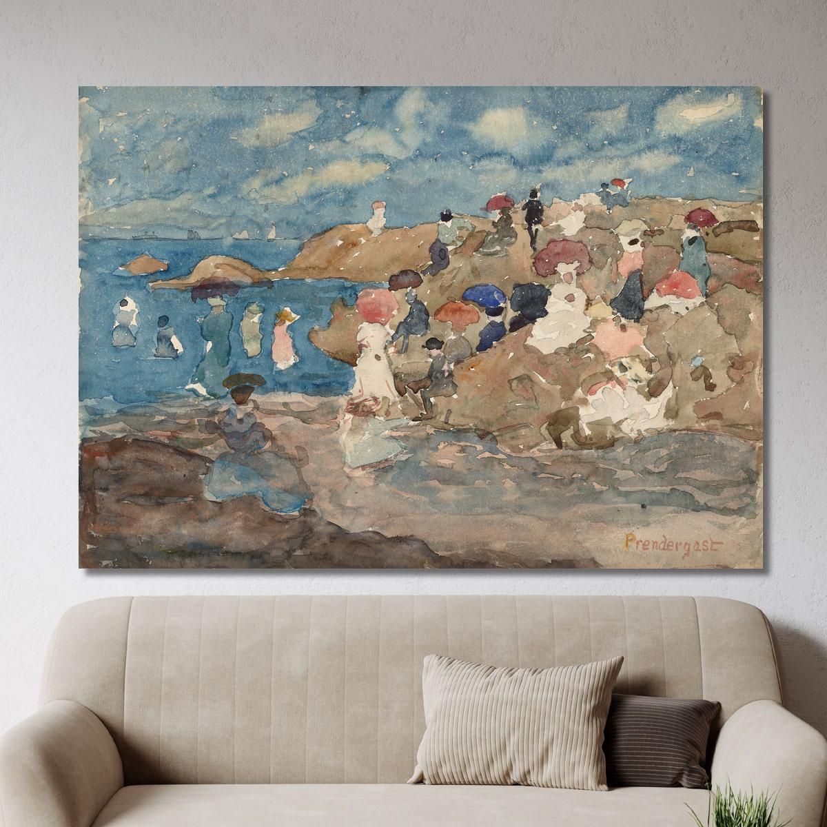 Revere Beach Maurice Prendergast mpr46 canvas print 