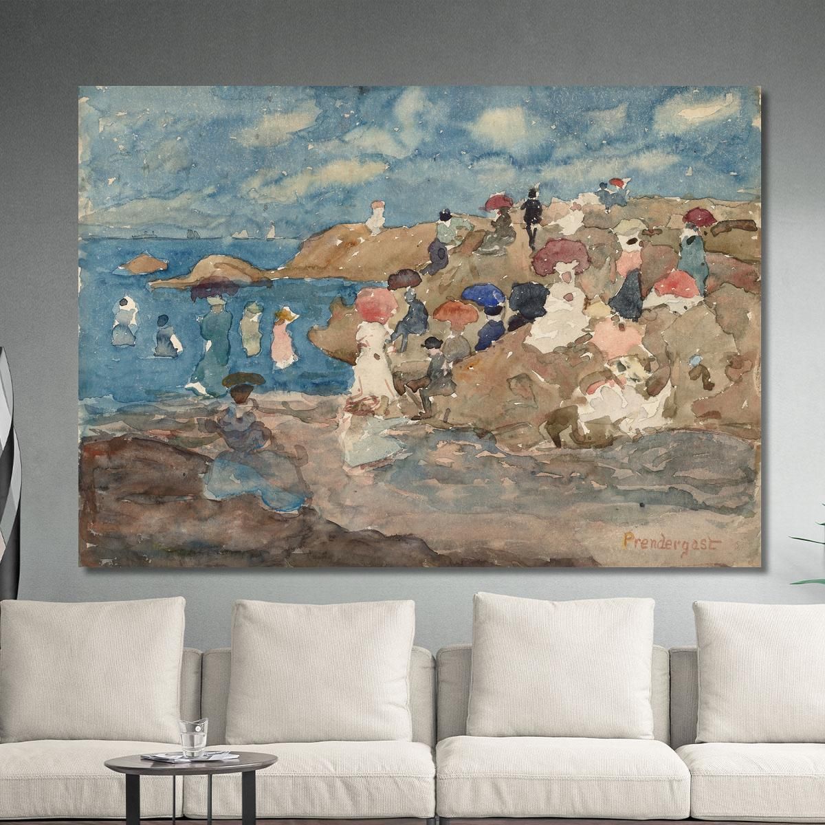 Revere Beach Maurice Prendergast mpr46 canvas print 
