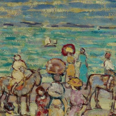 The Beach Maurice Prendergast mpr63 canvas print