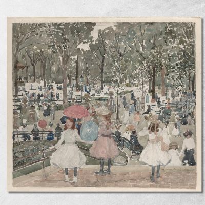 The Mall Central Park Maurice Prendergast mpr65 canvas print 