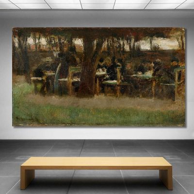 From Etzenhausen Garden Restaurant Max Liebermann mlb5 canvas print 