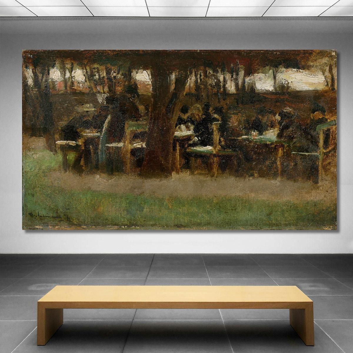 From Etzenhausen Garden Restaurant Max Liebermann mlb5 canvas print 