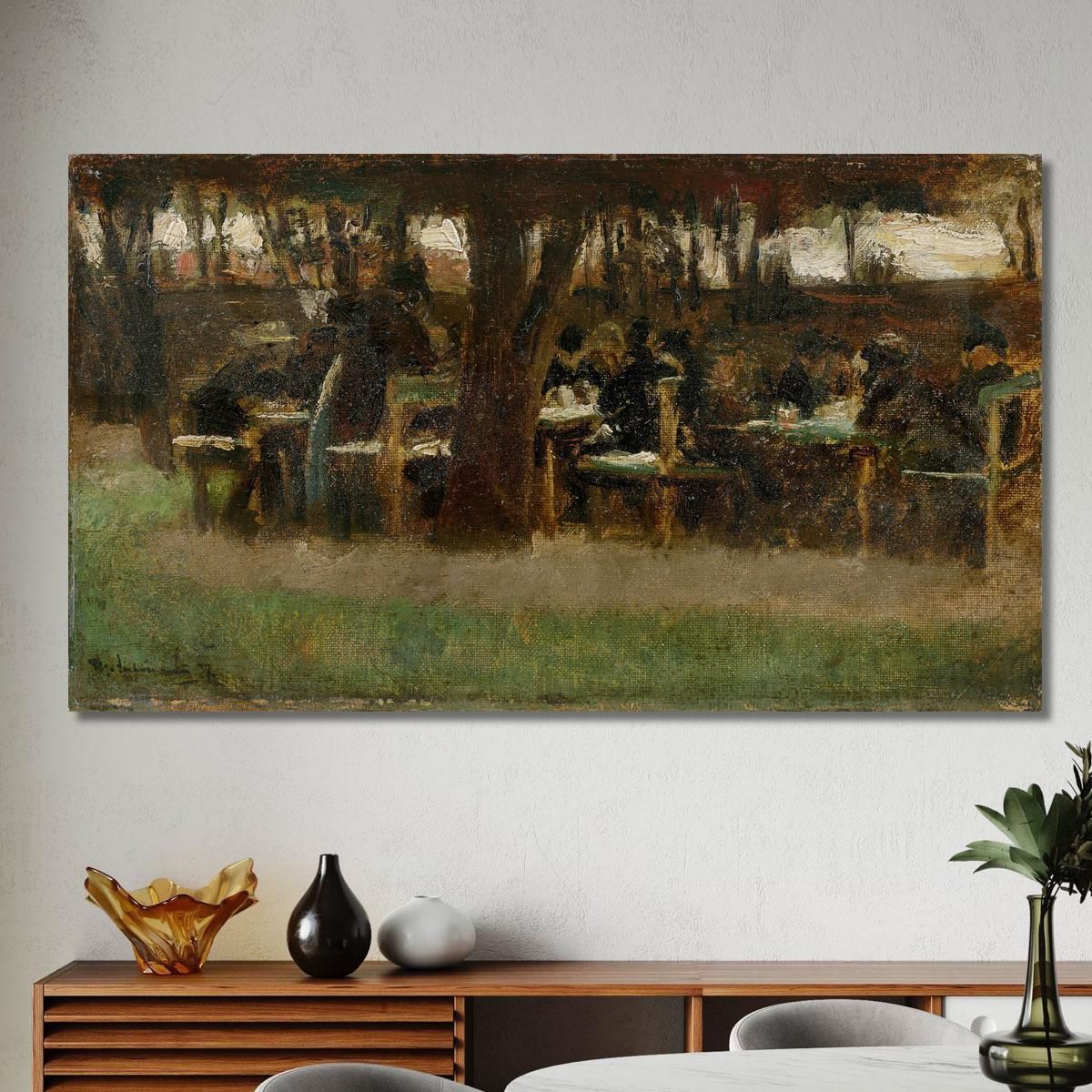 From Etzenhausen Garden Restaurant Max Liebermann mlb5 canvas print 