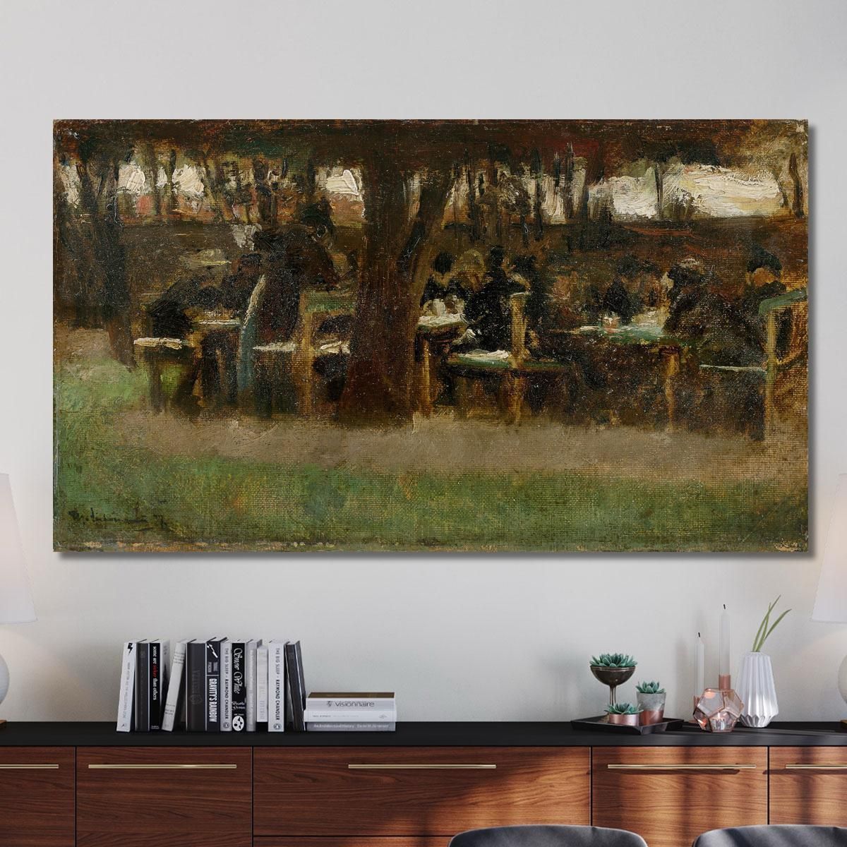 From Etzenhausen Garden Restaurant Max Liebermann mlb5 canvas print 