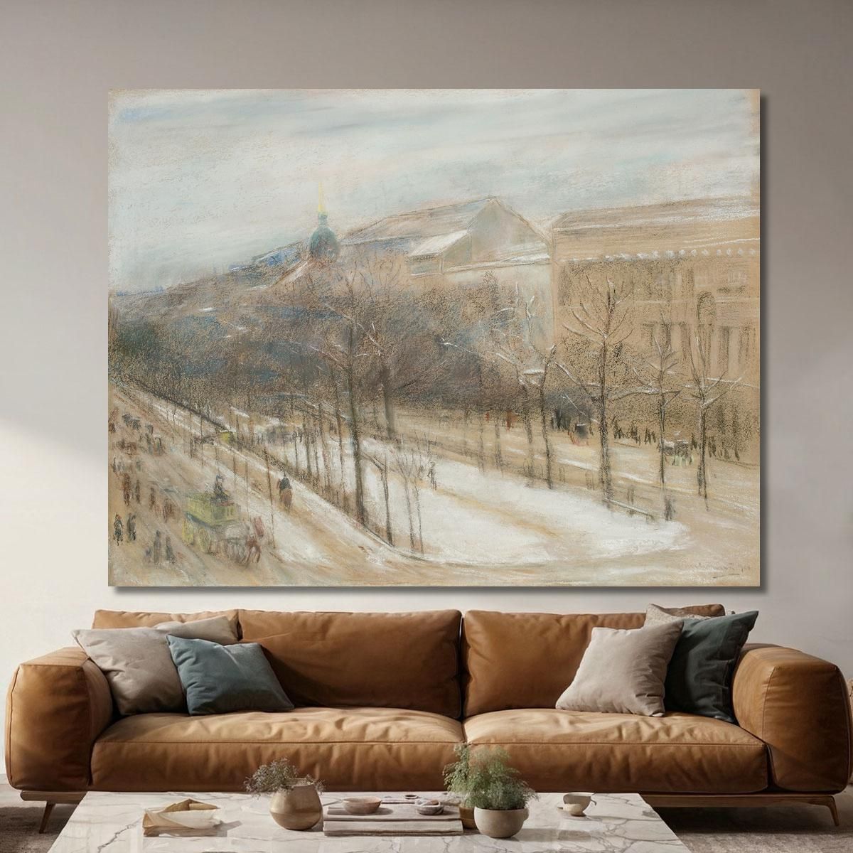 View From The Artist'S Living Room Window Onto Unter Den Linden Street Max Liebermann mlb13 canvas print 