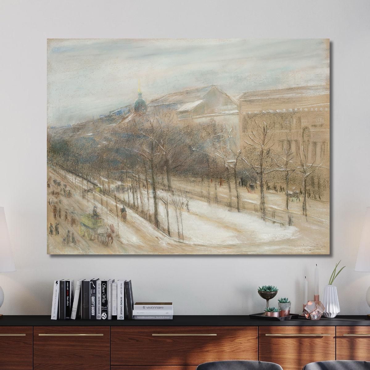View From The Artist'S Living Room Window Onto Unter Den Linden Street Max Liebermann mlb13 canvas print 