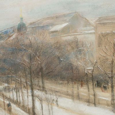View From The Artist'S Living Room Window Onto Unter Den Linden Street Max Liebermann mlb13 canvas print