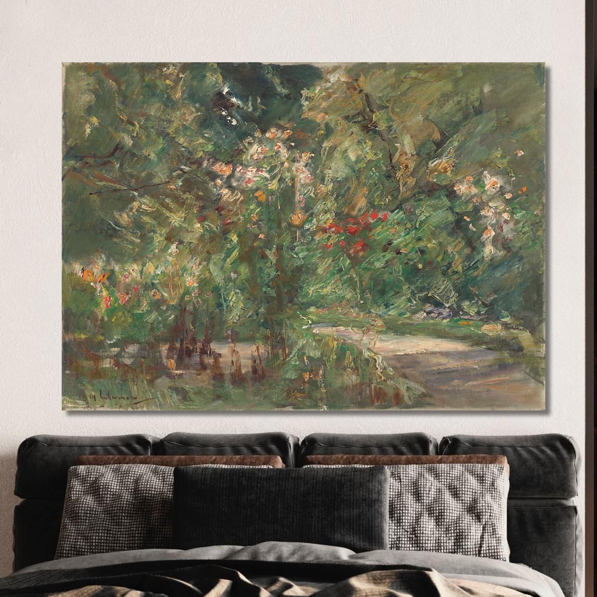 Flower Perennials In The Kitchen Garden Facing Northwest Max Liebermann mlb14 canvas print 