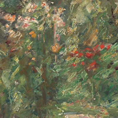 Flower Perennials In The Kitchen Garden Facing Northwest Max Liebermann mlb14 canvas print