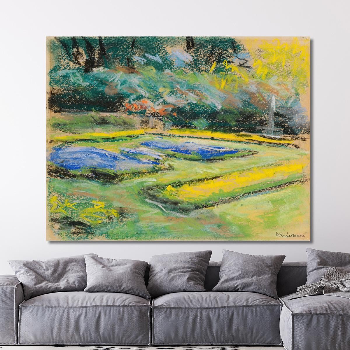 Flower Terrace In Wannsee Garden Facing Northwest Max Liebermann mlb15 canvas print 