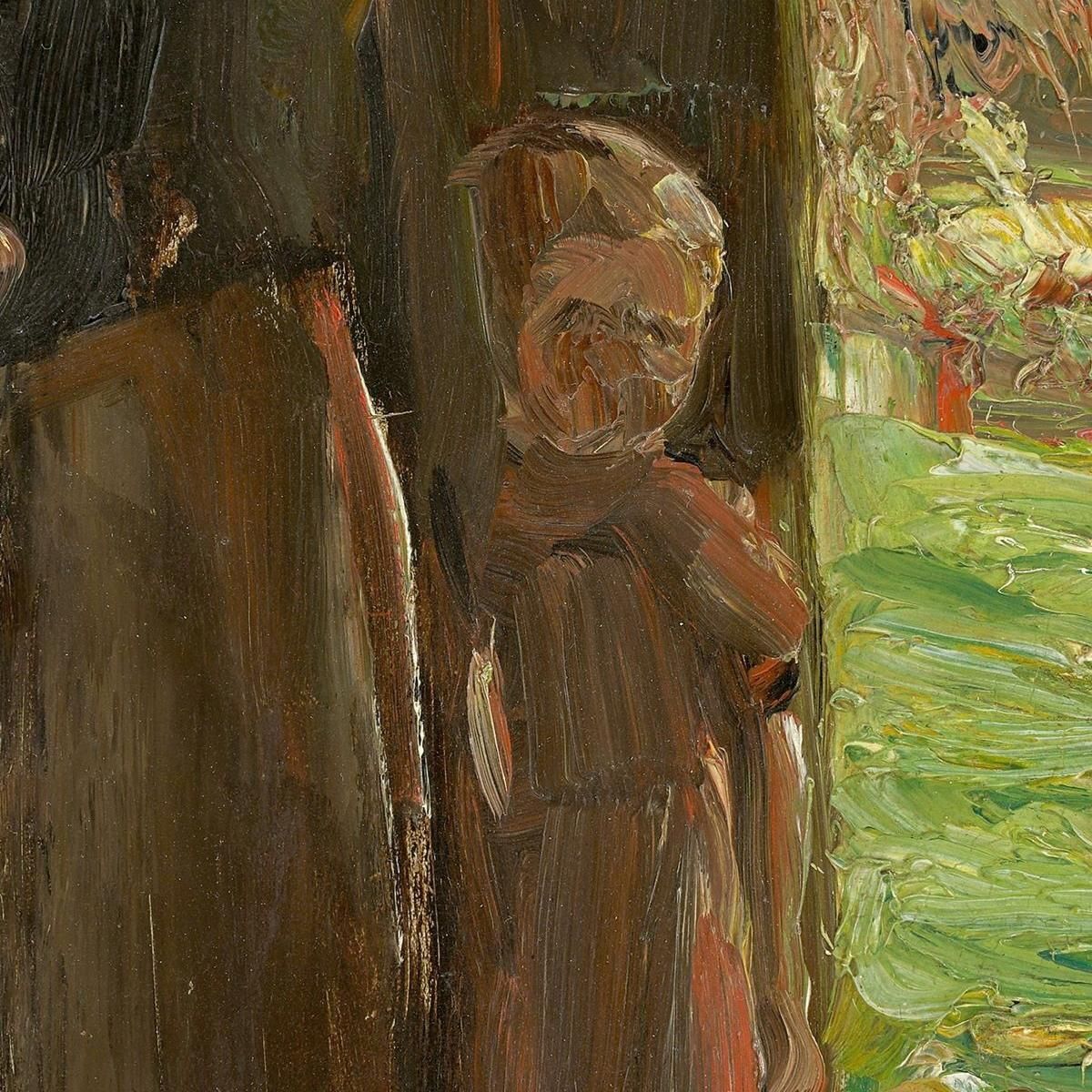 Peasant Woman With Child Under The Door Woman And Child In The Doorway Max Liebermann mlb16 canvas print