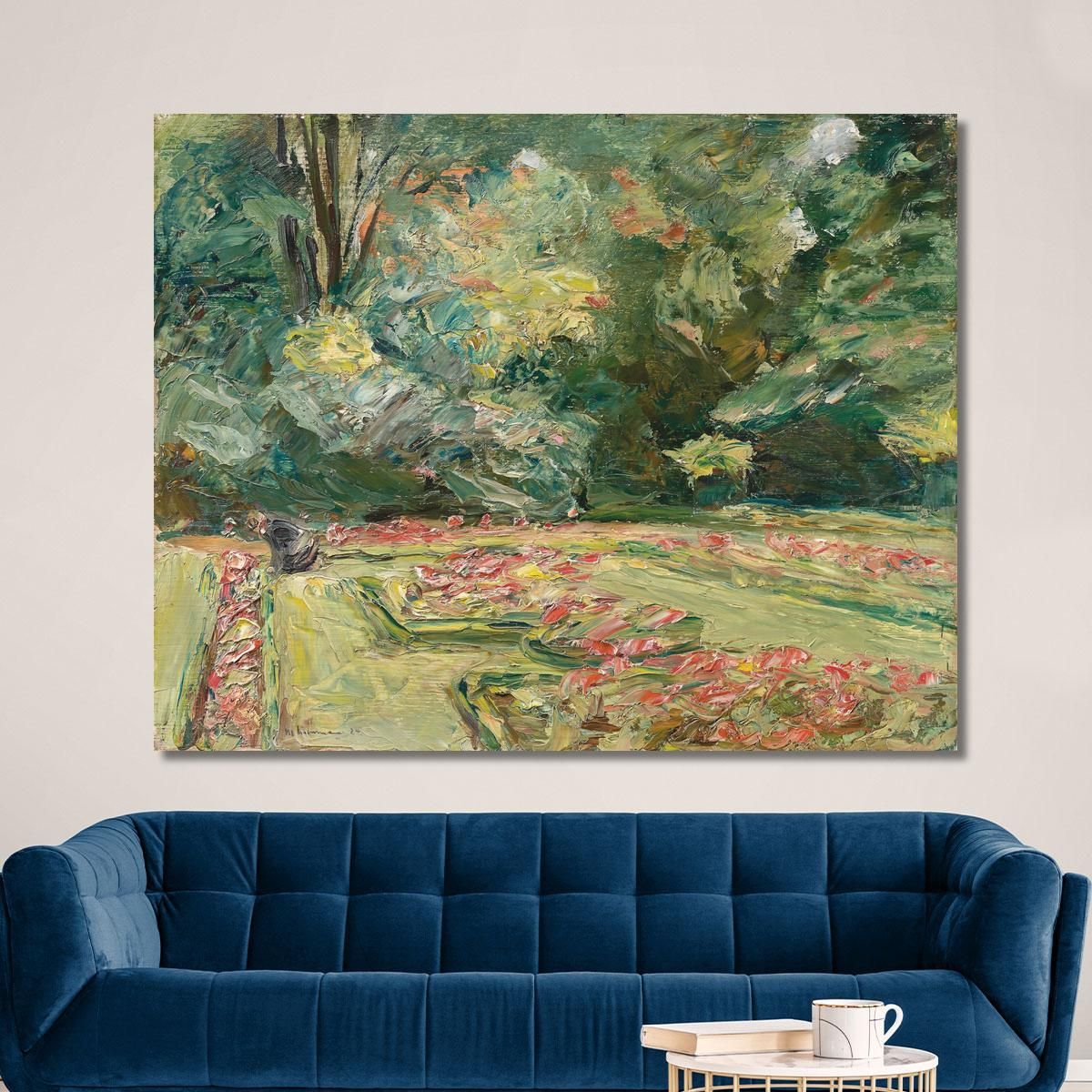 The Flower Terrace In Wannsee Garden Facing North Max Liebermann mlb24 canvas print 