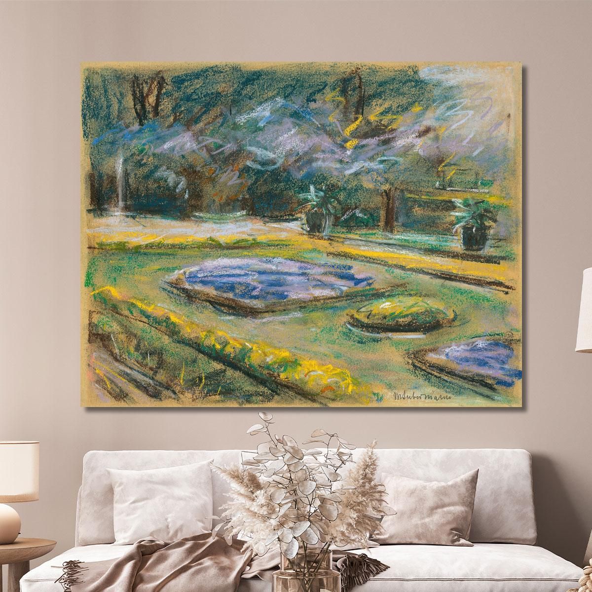 The Flower Terrace In Wannsee Garden Facing Northeast Max Liebermann mlb25 canvas print 