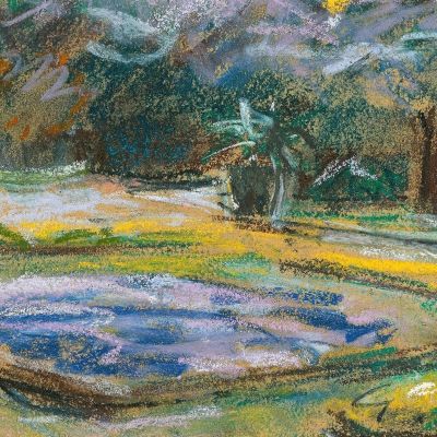 The Flower Terrace In Wannsee Garden Facing Northeast Max Liebermann mlb25 canvas print