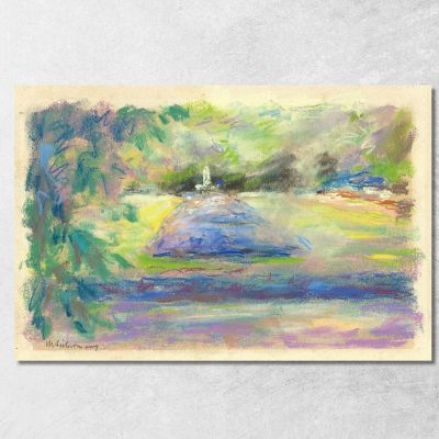 The Flower Terrace In Wannsee With View Of The Otter Fountain Max Liebermann mlb27 canvas print 