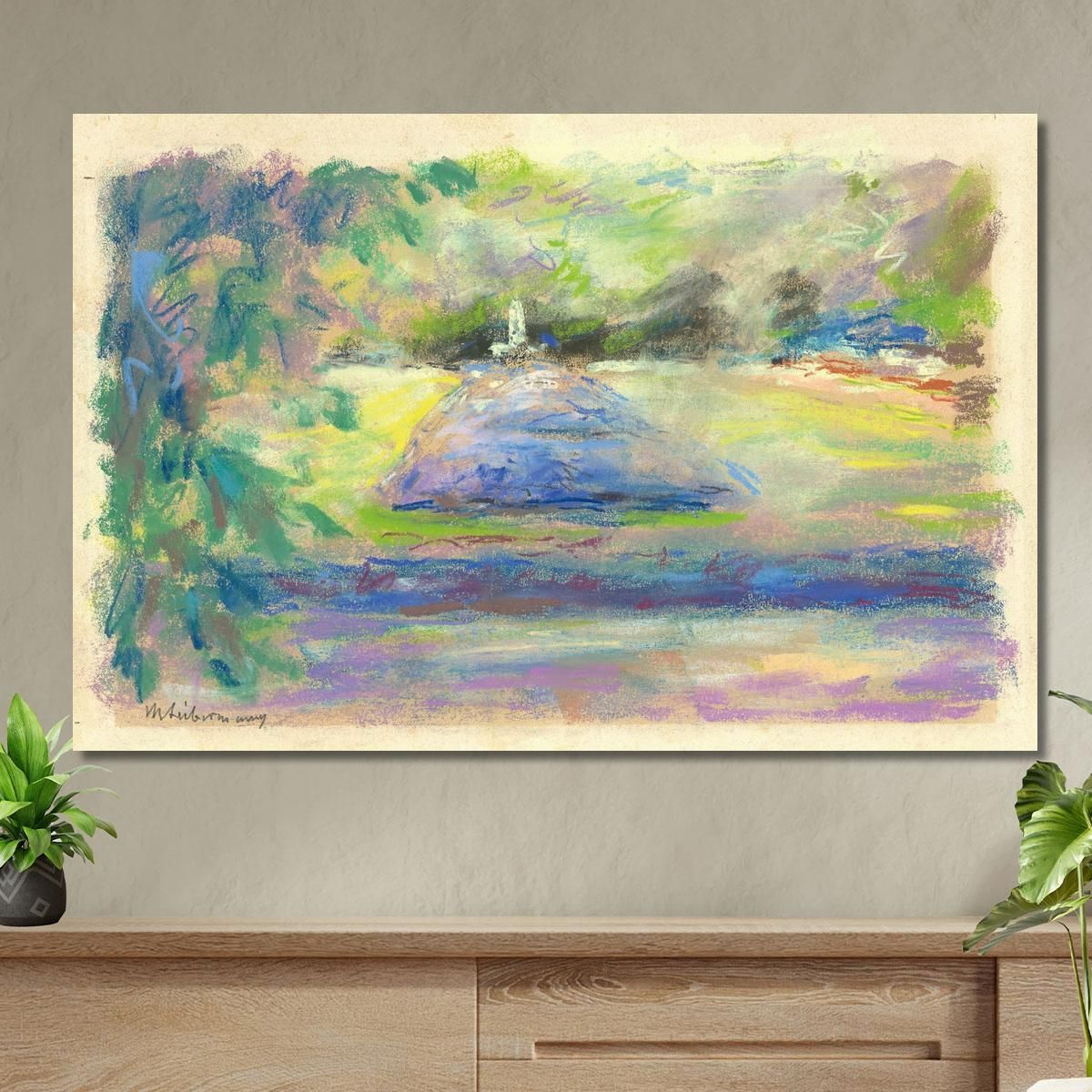 The Flower Terrace In Wannsee With View Of The Otter Fountain Max Liebermann mlb27 canvas print 