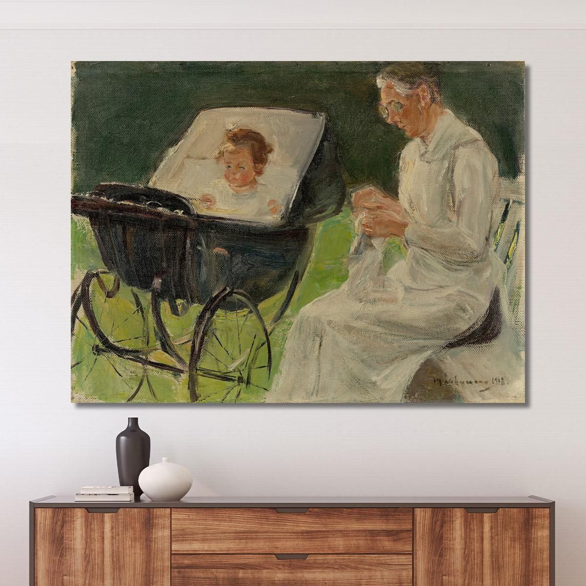 The Artist'S Granddaughter With Her Nanny In Wannsee Garden Max Liebermann mlb29 canvas print 