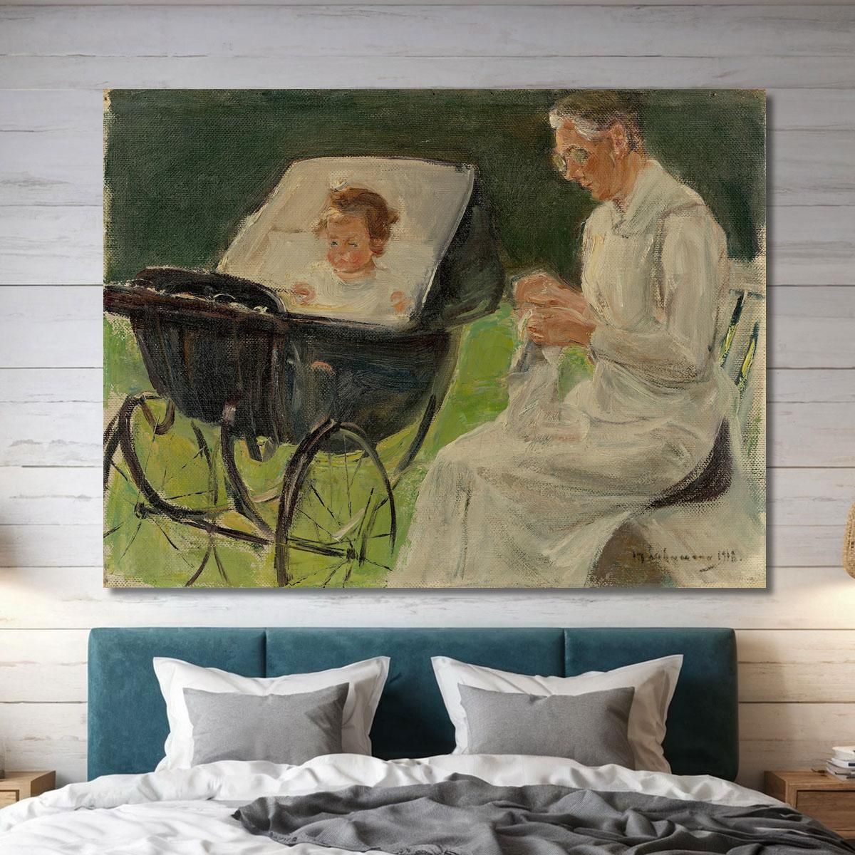 The Artist'S Granddaughter With Her Nanny In Wannsee Garden Max Liebermann mlb29 canvas print 