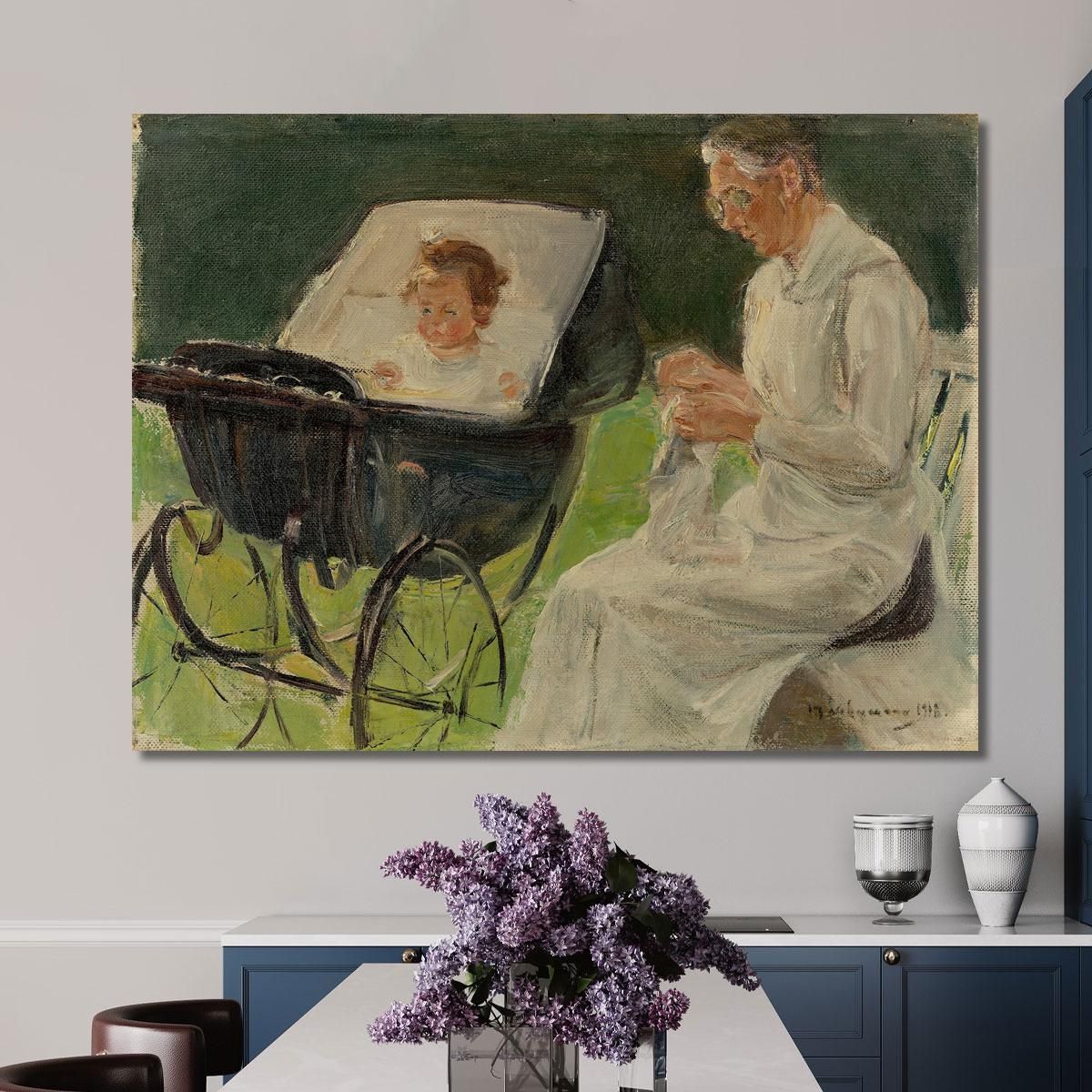 The Artist'S Granddaughter With Her Nanny In Wannsee Garden Max Liebermann mlb29 canvas print 