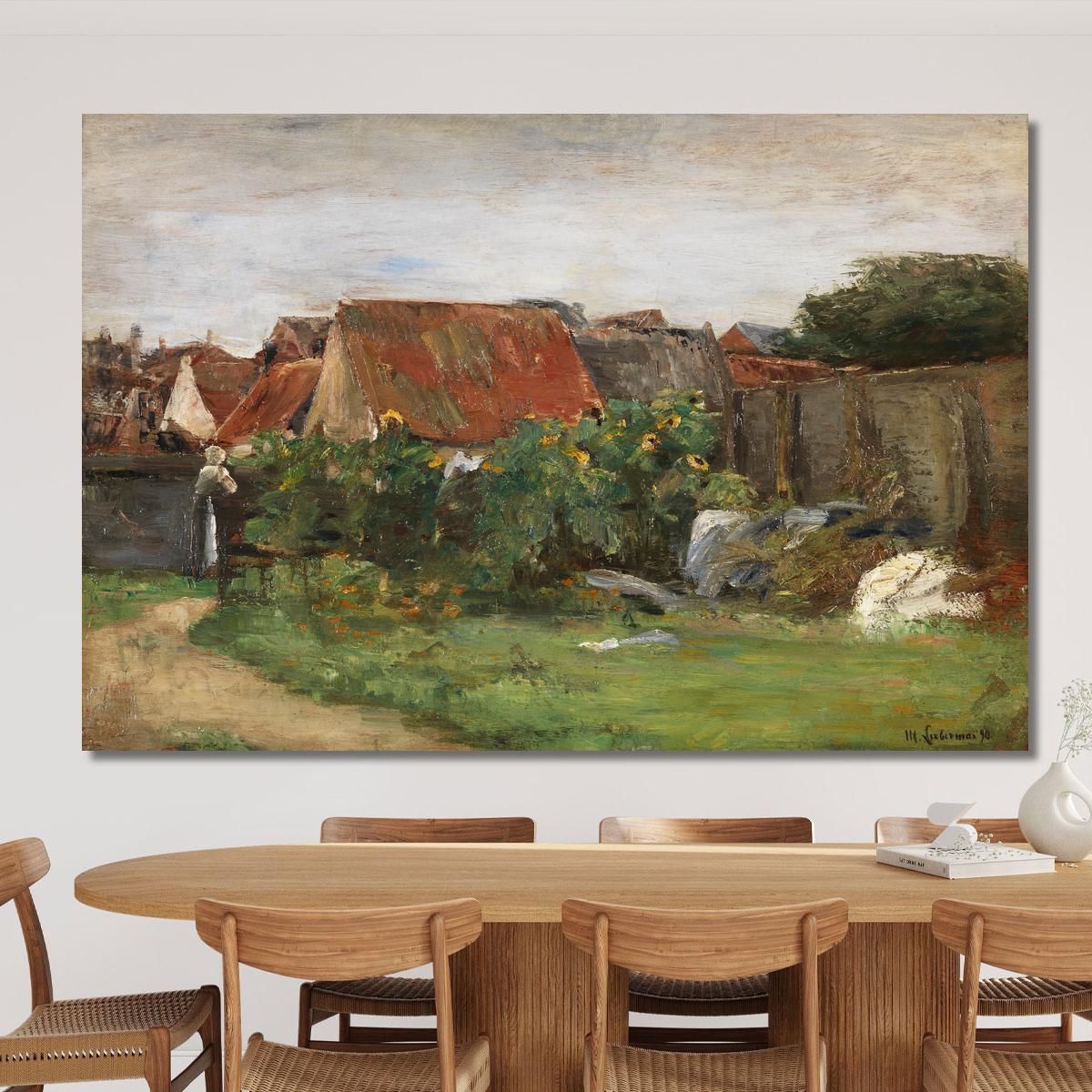 Village Houses With Sunflowers Max Liebermann mlb34 canvas print 