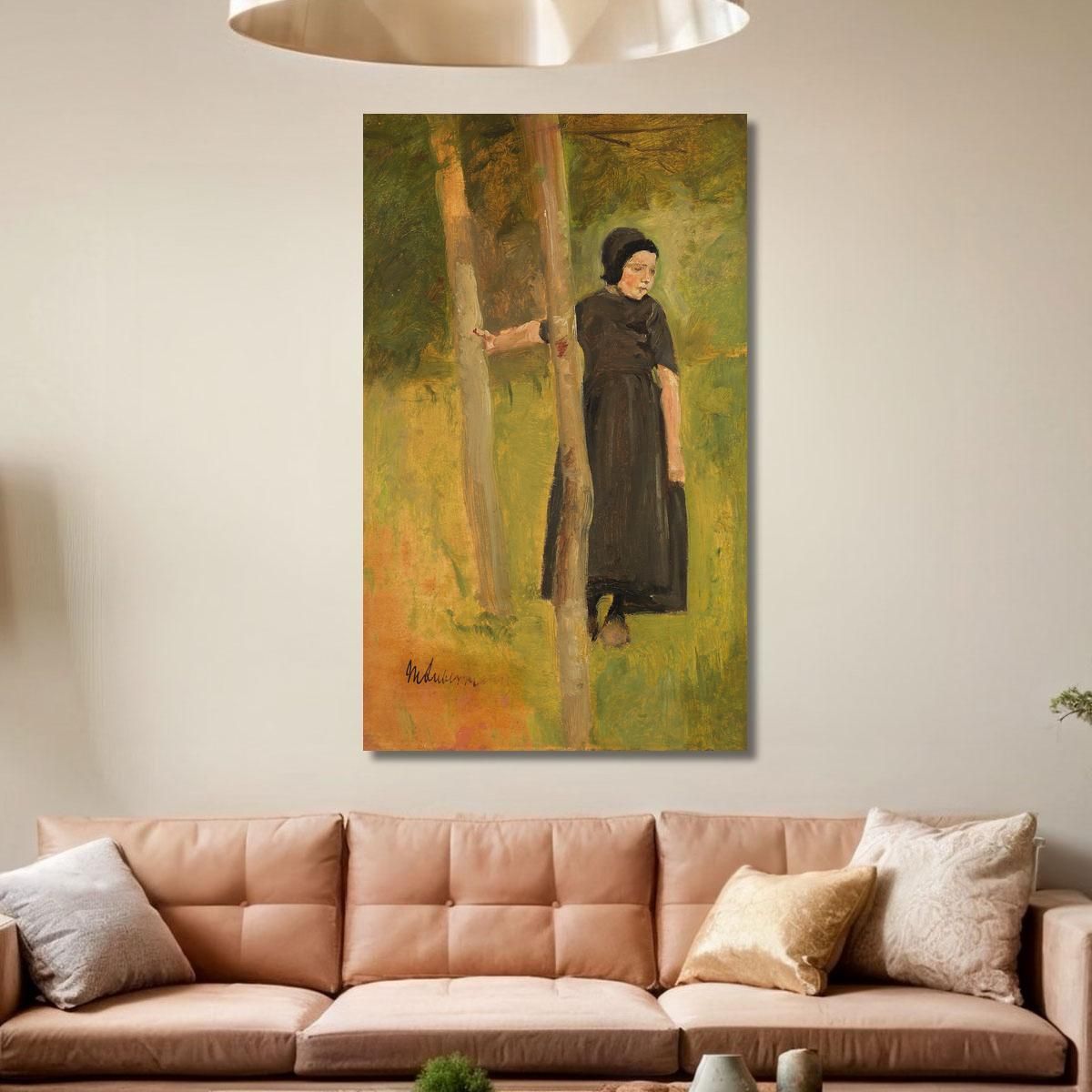 Child Under Trees Study For 'Playing Children' Max Liebermann mlb47 canvas print 