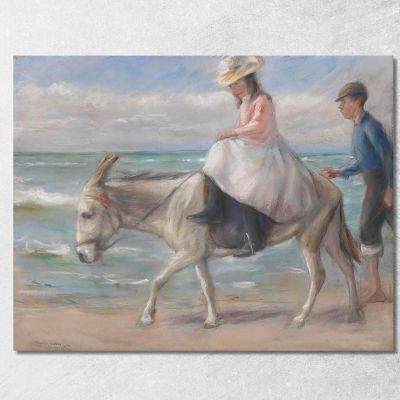 Child Riding On A Donkey Max Liebermann mlb48 canvas print 