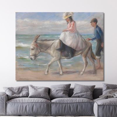 Child Riding On A Donkey Max Liebermann mlb48 canvas print 