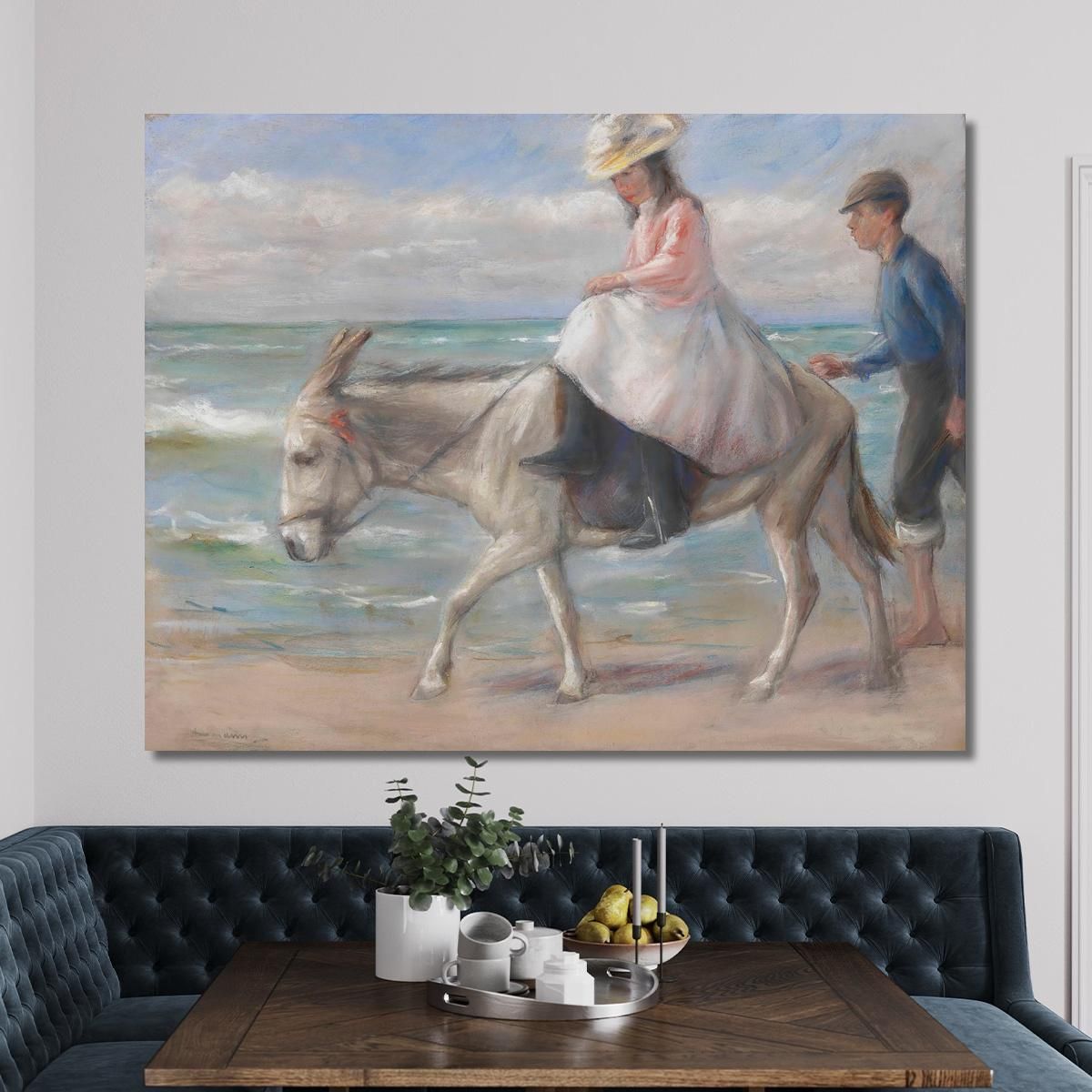 Child Riding On A Donkey Max Liebermann mlb48 canvas print 