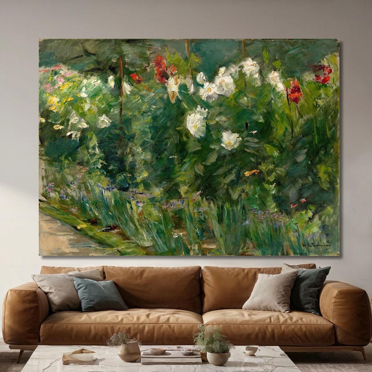 Red And White Flowers Facing Southeast Max Liebermann mlb70 canvas print 