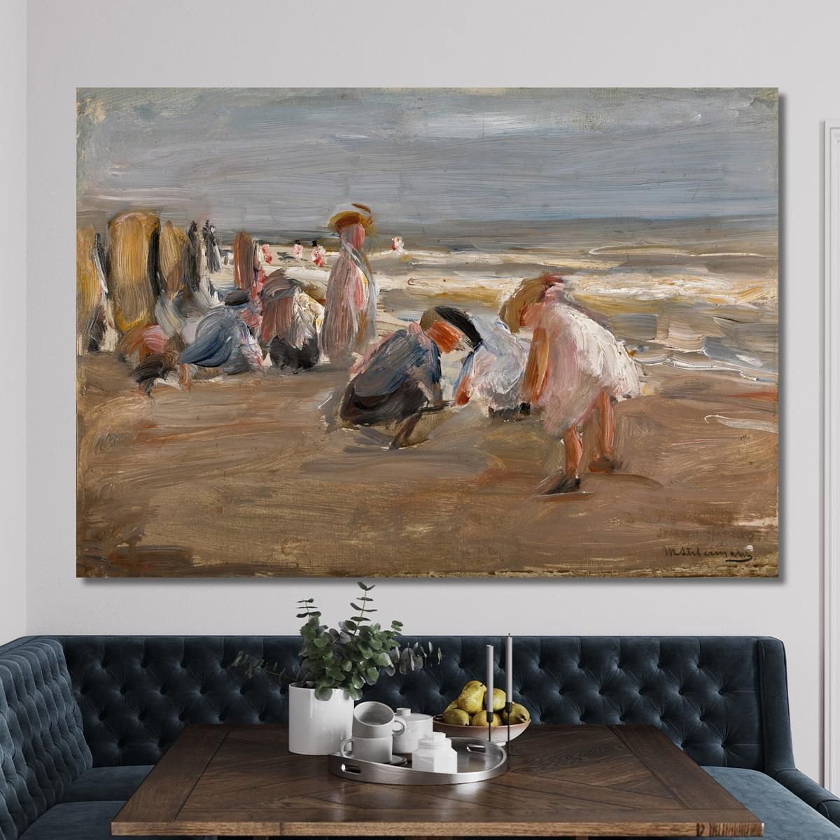 Children Playing On The Beach Max Liebermann mlb78 canvas print 