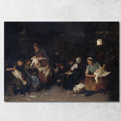 Women Plucking Geese Max Liebermann mlb97 canvas print 