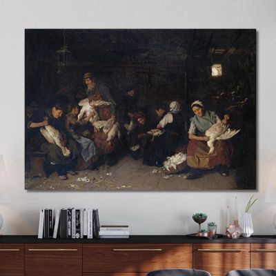 Women Plucking Geese Max Liebermann mlb97 canvas print 