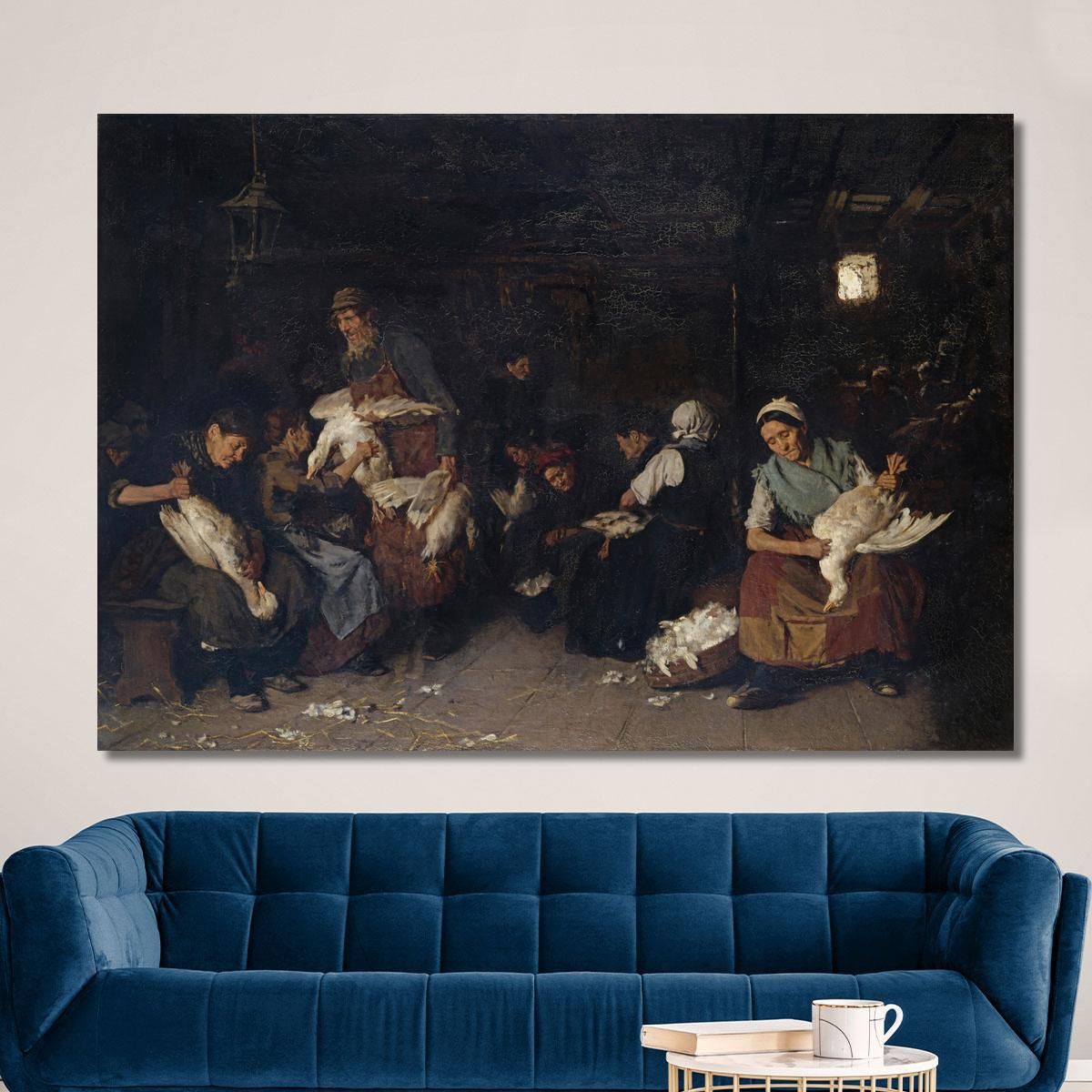 Women Plucking Geese Max Liebermann mlb97 canvas print 