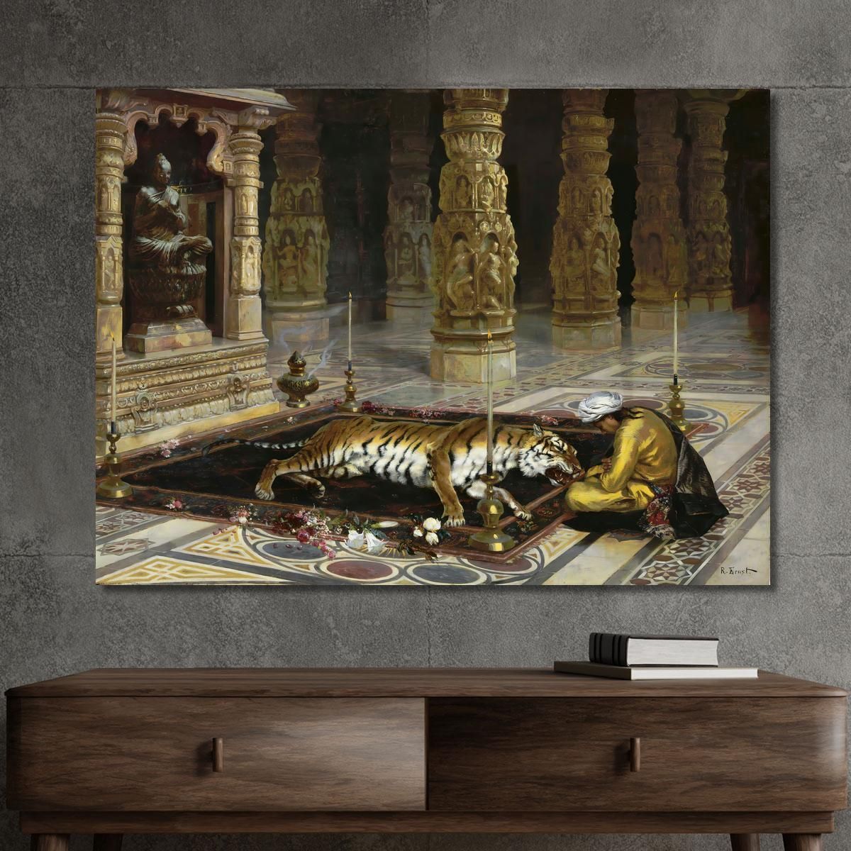 Honoring The Tiger Rudolf Ernst rer20 canvas print 