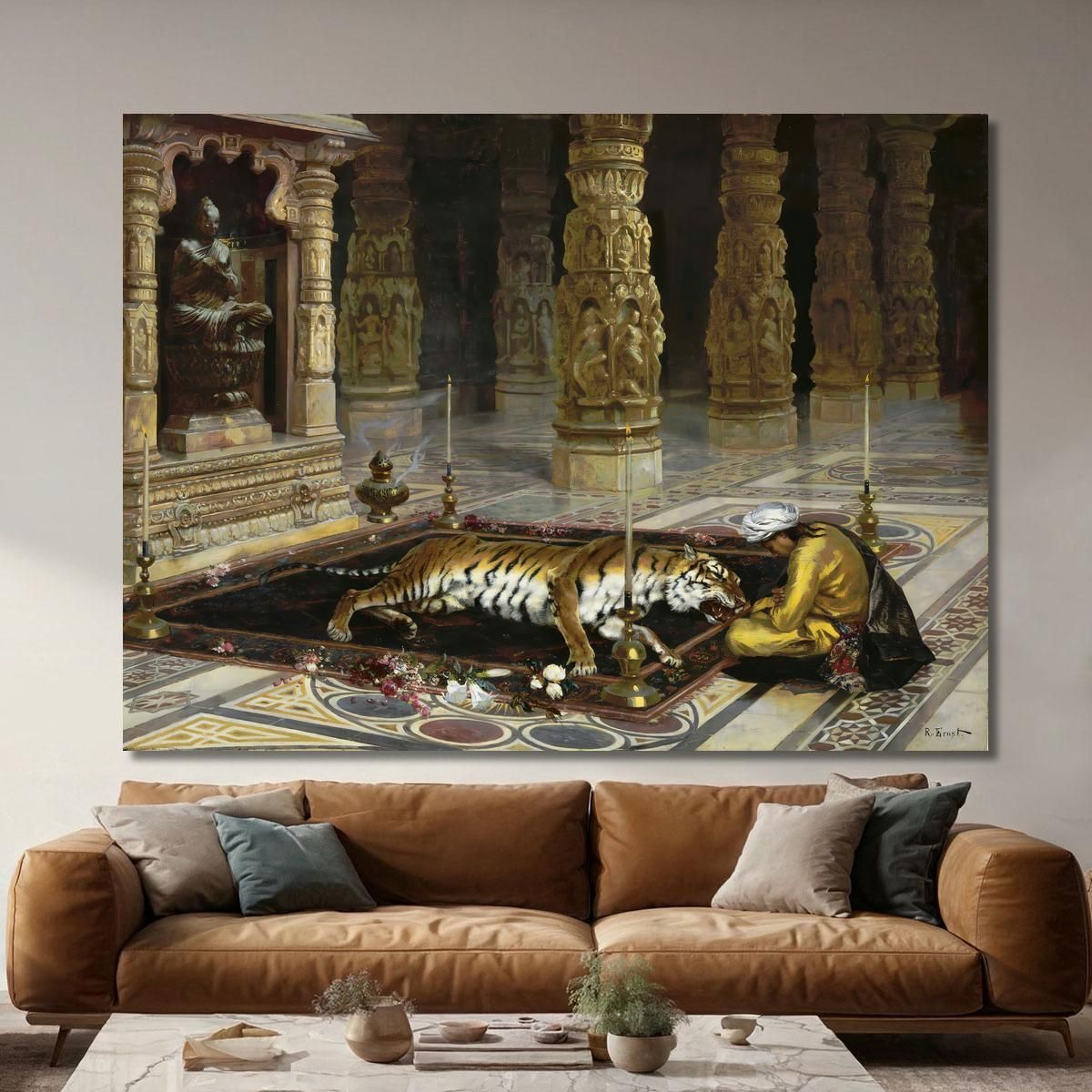 Honoring The Tiger Rudolf Ernst rer20 canvas print 