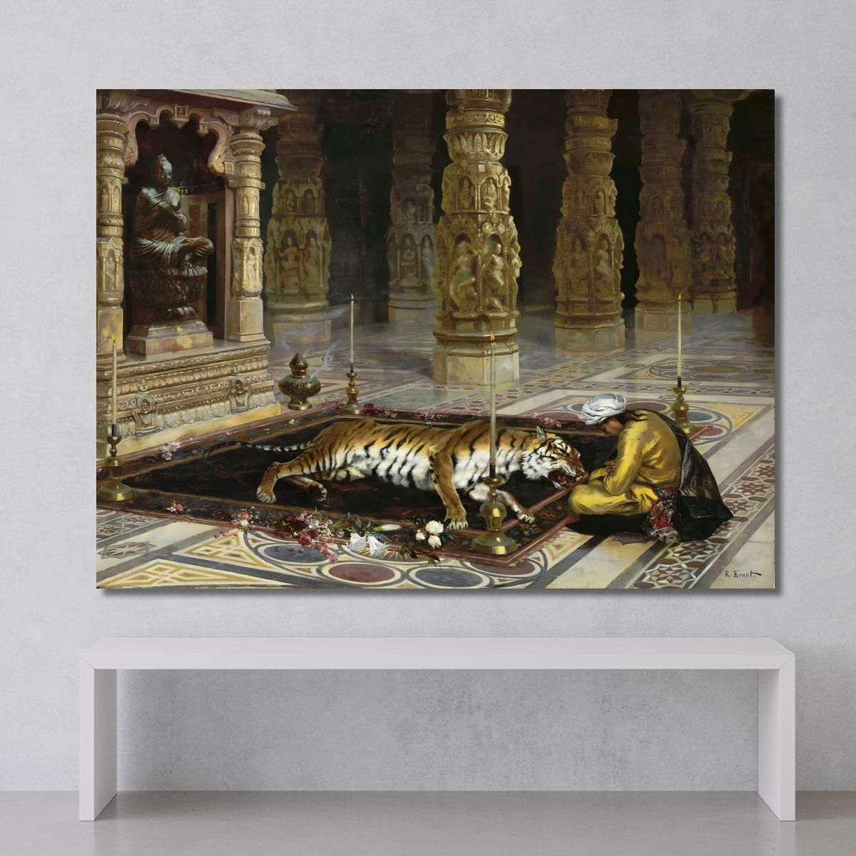 Honoring The Tiger Rudolf Ernst rer20 canvas print 
