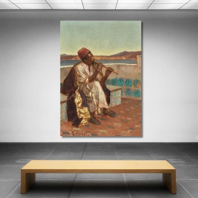 Musician On The Terrace Rudolf Ernst rer31 canvas print 