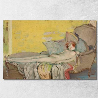 Nude Of A Girl On A Couch Tadeusz Makowski tmk3 canvas print 