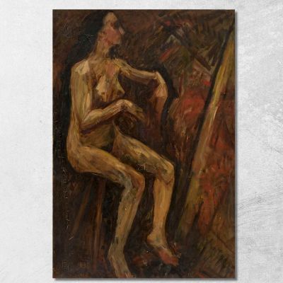 Nude Of A Seated Woman Tadeusz Makowski tmk4 canvas print 