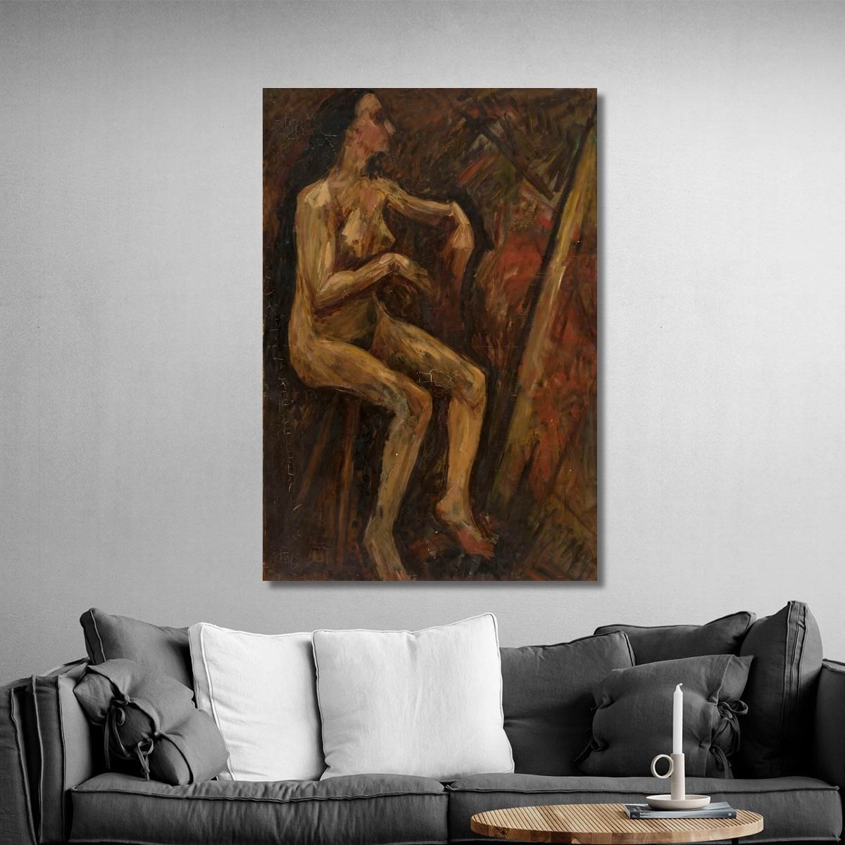 Nude Of A Seated Woman Tadeusz Makowski tmk4 canvas print 