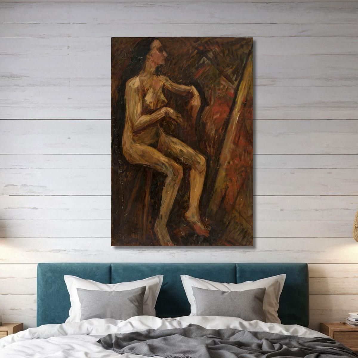 Nude Of A Seated Woman Tadeusz Makowski tmk4 canvas print 