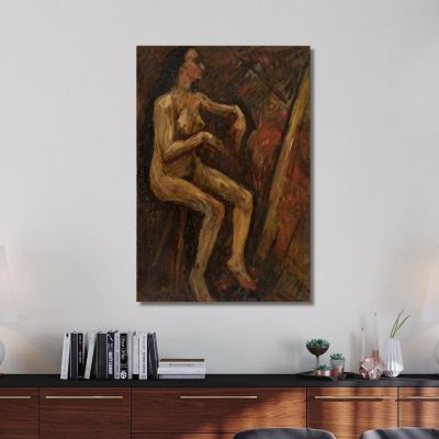 Nude Of A Seated Woman Tadeusz Makowski tmk4 canvas print 
