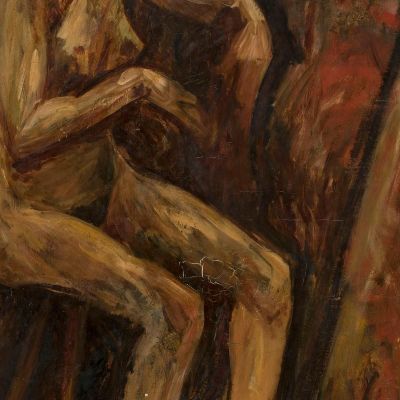 Nude Of A Seated Woman Tadeusz Makowski tmk4 canvas print
