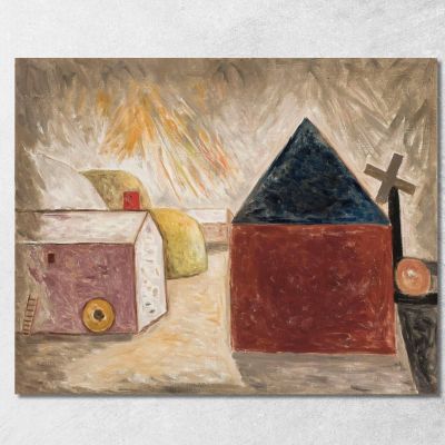 Backyard In The Sunshine Tadeusz Makowski tmk7 canvas print 