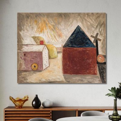 Backyard In The Sunshine Tadeusz Makowski tmk7 canvas print 