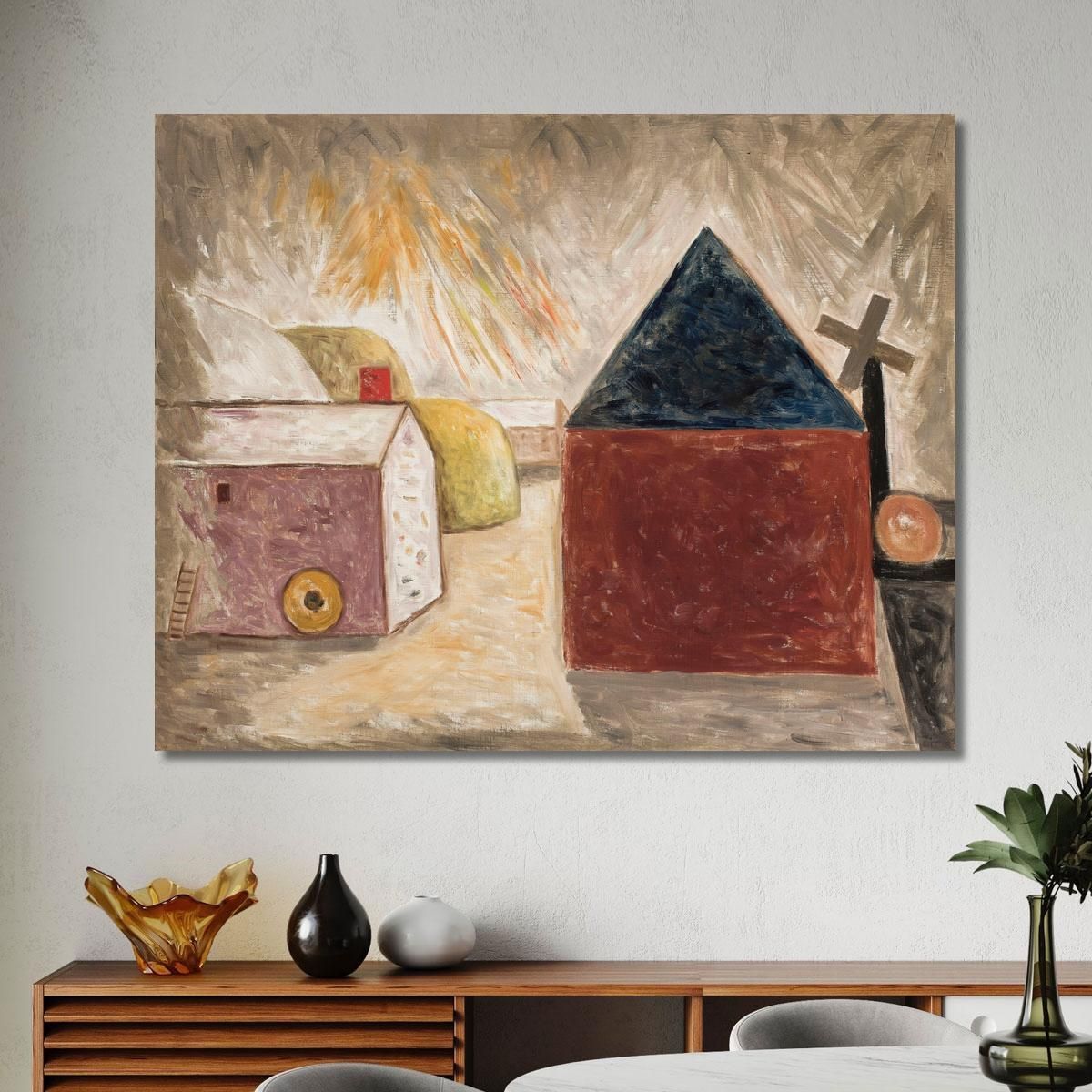 Backyard In The Sunshine Tadeusz Makowski tmk7 canvas print 